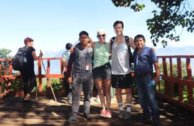 Happy Customers and Tour Guide posing after Pacaya Hike